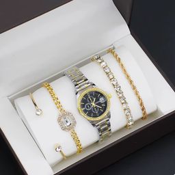 Luxury Wrist Watch for Women Fashion Popular Ladies Quartz Watches Bracelet Set Gifts for Women