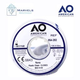 PLASTIC CHAIN 15' CLOSED NAVY BLUE