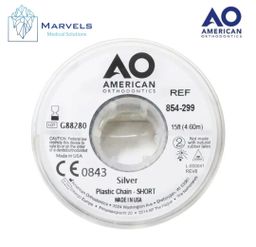 PLASTIC CHAIN 15' SHORT SILVER