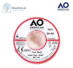 PLASTIC CHAIN 15' SHORT FIRE RED