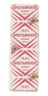 Крестяньское сливочное масло 72.5% 500гр