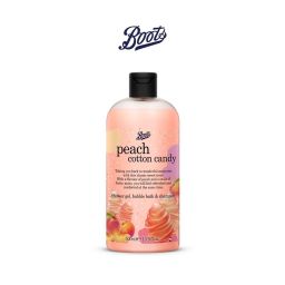 Boots Shower Gel Bubble Bath & Shampoo 500ml - Peach Cotton Candy