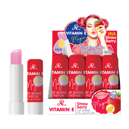 AR Aron Vitamin E HYA Magic Lip Shine - Strawberry (Box of 12)