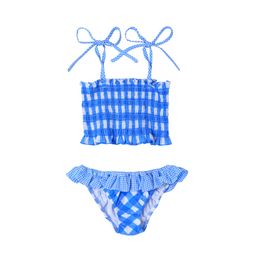 Iris Blue Mini Vichy (Checkered)