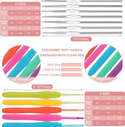 Charmkey Beginner Crochet Set Includes Yarn Crochet Hooks and Knitting Accessories