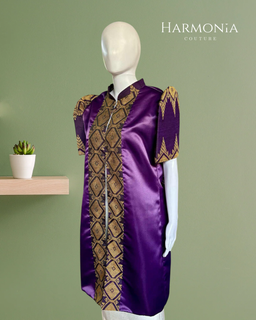 Modern Filipiniana Inaul Cover Dress