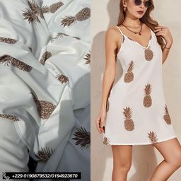 Tissu crêpe vintage ananas 🍍 