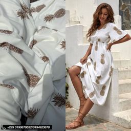 Tissu crêpe vintage ananas 🍍 