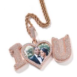 Wholesale and Customize 2Pcs/Set Shiny Fashion Custom Photo Pendant Jewelry Necklace for Men Women Mens Women Accessories Set