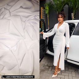 Tissu crepe uni jokoso couleur blanc 