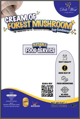 Set F - Mushroom Soup (4 Serving - 1kg) + Garlic Bread - 3 Set