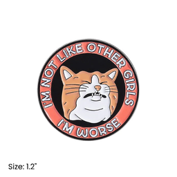 I'm Not Like Other Girls, I'm Worse Cat Pin