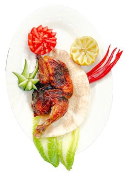 نص دجاج سادة شواية