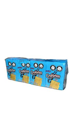 GALLETAS SALADAS CRAKEÑAS TAGOS 119GR*4 *18PAQ