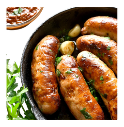 Sizzle & Spice Sausage - Feta & Cilantro (Thick) (500g (est)) / Sizzle & Spice Salchicha de Cerdo con Queso Feta y Cilantro (Gruesa) (500g (est))