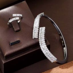 Zirconia Bangle-Ring Set