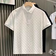 Luxury Brand Men's Retro Thin Polo Shirt T-shirt Designer Clothing Blank Jacquard Pattern Short Sleeve Business Summer