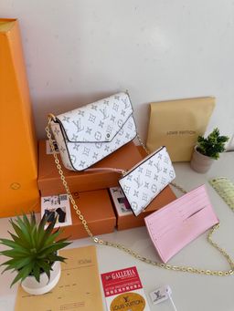 White grey and pink