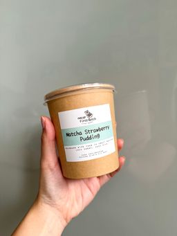 Matcha Strawberry Banana Pudding