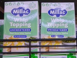 Millac Whip Topping Unsw. Cream 1lt
