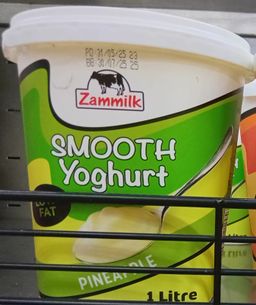 Zammilk Yog. Low Fat Smooth Pineapple 1lt