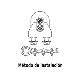 Blíster c/2 nudos (perros) de hierro p/cable de 1/8', FIERO