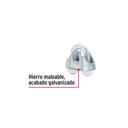 Blíster c/2 nudos (perros) de hierro p/cable de 1/8', FIERO