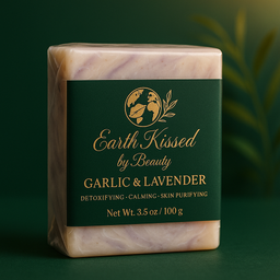 Earth Kissed by  Beauty Garlic Lavender Bar Soap NC