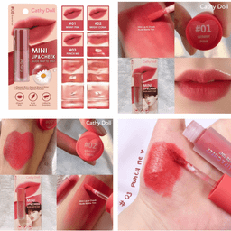 Cathy Doll MINI No.2 Bright Coral Lip & Cheek Nude Matte Tint (2.1g)