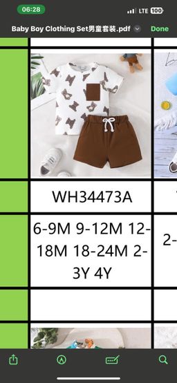 20 pieces of short sleeve suits catalog 