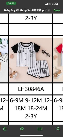 20 pieces of short sleeve suits catalog 