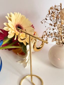 Golden Midi Hoops 