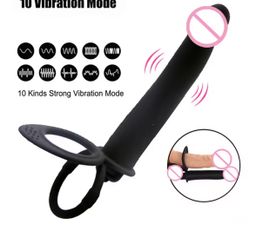 Rechargeable Double Penetration Vibrators Sex Toys For Couples 
