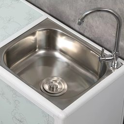 Meuble Évier CleanLine – 2 en 1 avec Rangement & Robinet Inox