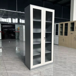 Armoire Métallique Vitrée SecureGlass – 2 à 5 étagères avec serrure