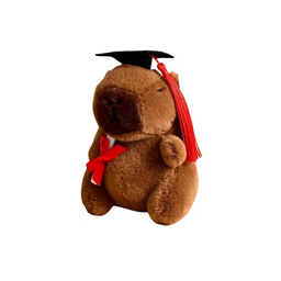 Capybara Graduation Plush Keychain