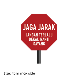 Jaga Jarak Waterproof Sticker