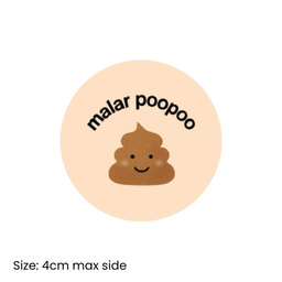 Malar Poopoo Waterproof Sticker