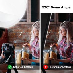 Factory Supplier 65cm plastic Softbox Soft Light Modifier Foldable Portable Ball Shape Lantern Softbox for Strobe Flash Light