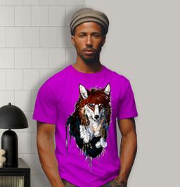 Tribal Wolf Majesty – Red Edition Graphic Tee