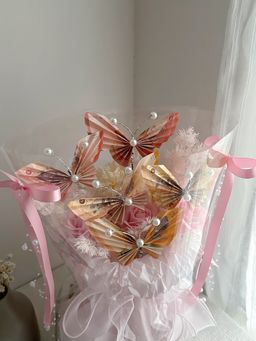 Money Butterfly Soap Flower Bouquet 
