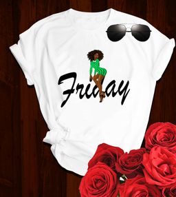 🖤 Friday Mood Activated – Chic Lady T-Shirt for the Weekend Vibes