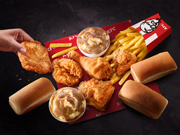 Five Feast -  (5 Pieces, 2 Regular Mash & Gravy, 3 Mini Loaves, 1 Large Chips)
