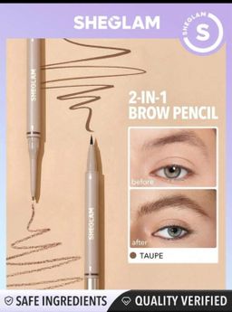 SHEGLAM 2 IN 1 BROW PENCIL TAUPE شيكلام قلم حاجب 2 في 1 درجة تاوبي
