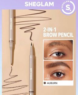 SHEGLAM 2 IN 1 BROW PENCIL AUBURN شيكلام قلم حاجب 2 في 1 درجة يوبيرن