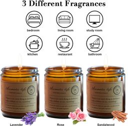 Aromatherapy Scented Candles for Home with a long Burning time and Lasting Fragrance for Girlfriend Teacher and Mom Birthday Present
