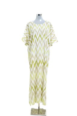 KAFTAN ZIGZAG 3/4 SLEEVE  : BROWN GREEN 