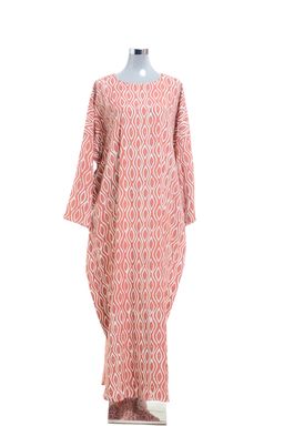 KAFTAN ABAYA DAUN WITH DIAMANTE CRYSTAL LONG SLEEVE  : BRICK BROWN