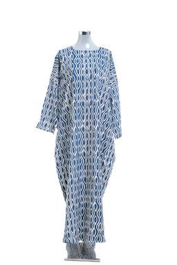 KAFTAN ABAYA DAUN WITH DIAMANTE CRYSTAL LONG SLEEVE  : ROYAL BLUE