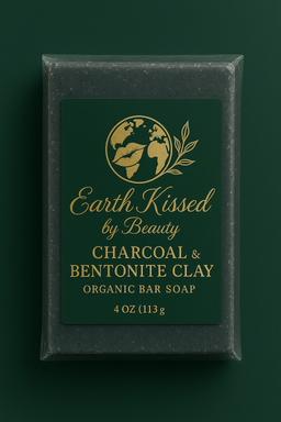 Earth Kissed by Beauty Charcoal & Bentonite Clay Organic Bar Soap EPS